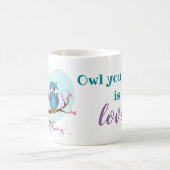 必要なフクロウ愛かわいい漫画パン引用文 コーヒーマグカップ (中央)