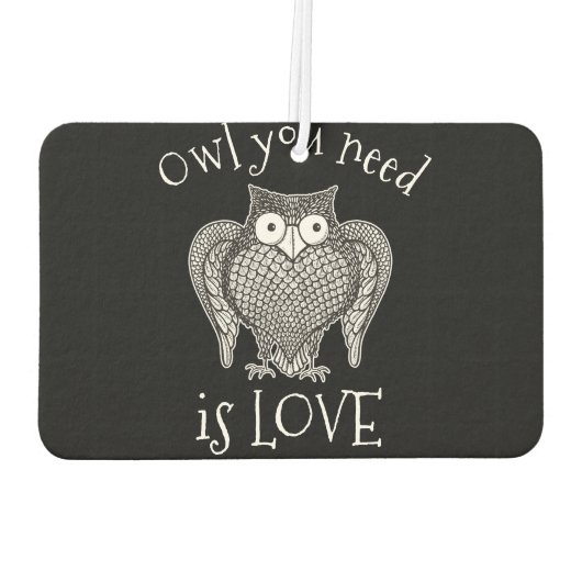 必要なフクロウ カーエアーフレッシュナー (裏面)