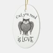 必要なフクロウ セラミックオーナメント (左)