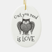 必要なフクロウ セラミックオーナメント (裏面)