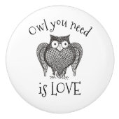 必要なフクロウ セラミックノブ (正面)