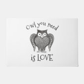 必要なフクロウ ドアマット (正面)