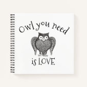 必要なフクロウ ノートブック (正面)