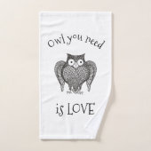 必要なフクロウ バスタオルセット (ハンドタオル)