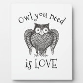 必要なフクロウ フォトプラーク (正面)