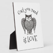 必要なフクロウ フォトプラーク (側面)