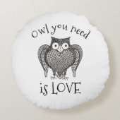 必要なフクロウ ラウンドクッション (裏面)