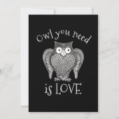 必要なフクロウ 招待状 (正面)