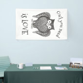 必要なフクロウ 横断幕 (トレードショー)