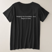 必要な人々に栄養を与える新しいプラス プラスサイズTシャツ (デザイン裏面)