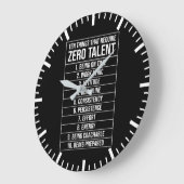 必要な人材ゼロ – 成功やる気を起こさせる ラージ壁時計 (傾斜)