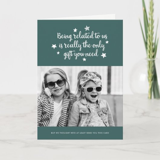 必要な唯一の贈り物 |ホリデーカード |緑 シーズンカード (正面)