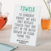 必要な場合にのみ汚れたタオルを交換エコ 台座サイン (インサイチュ)