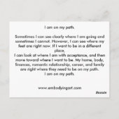 必要な場所で正しいことを確認すること ポストカード (裏面)