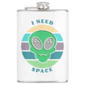 必要な宇宙 |ヴィンテージおもしろいエイリアンプン フラスク (正面)