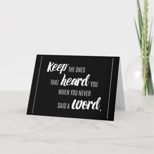 必要な時にいつでもあなたのためにここにいます カード (正面)