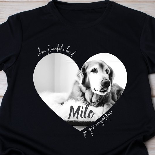 必要な時に手を差し伸べてくれたあなたの前足 犬 Tシャツ