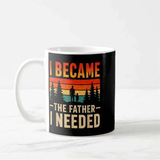 必要な父になった 父の日 Dad Daddy コーヒーマグカップ (左)