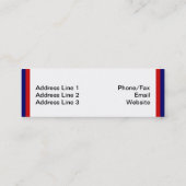 必要な科学の青い原子バッジ スキニー名刺 (裏面)