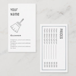 "必要な"きれいな正札 名刺