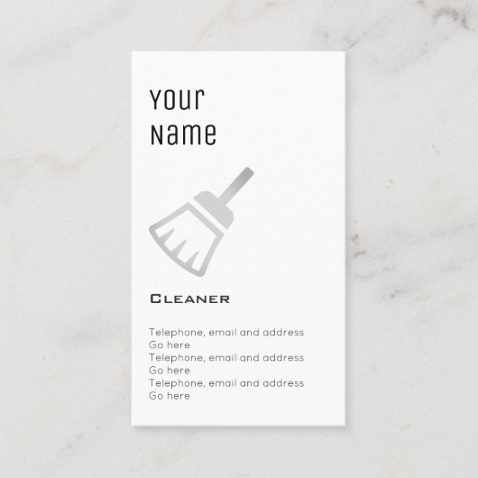 "必要な"きれいな正札 名刺 (正面)