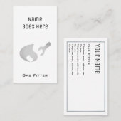 "必要な"ガスフィッターの名刺 名刺 (正面/裏面)