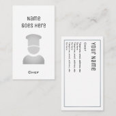 "必要な"シェフの名刺 名刺 (正面/裏面)