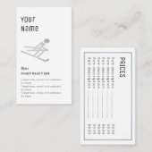 "必要な"スキーインストラクターの正札 名刺 (正面/裏面)