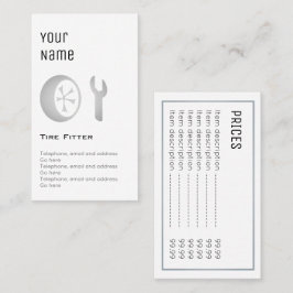 "必要な"タイヤのフィッターの正札 名刺