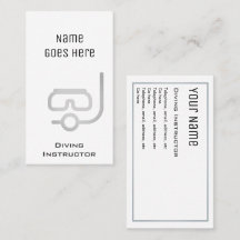 "必要な"ダイビングのインストラクターの名刺
