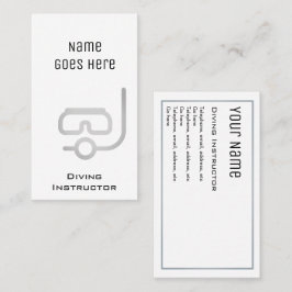 "必要な"ダイビングのインストラクターの名刺 名刺