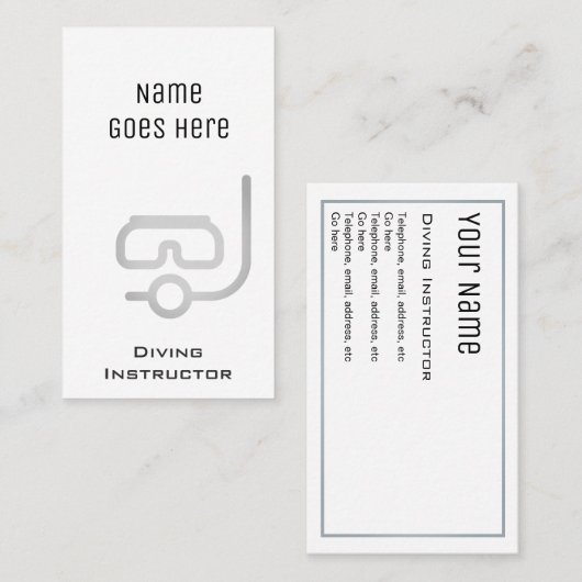 "必要な"ダイビングのインストラクターの名刺 名刺 (正面/裏面)