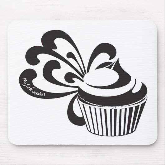 "必要な"フォーク無し マウスパッド (正面)