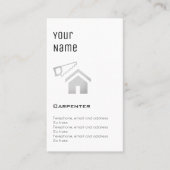 "必要な"大工の正札 名刺 (正面)