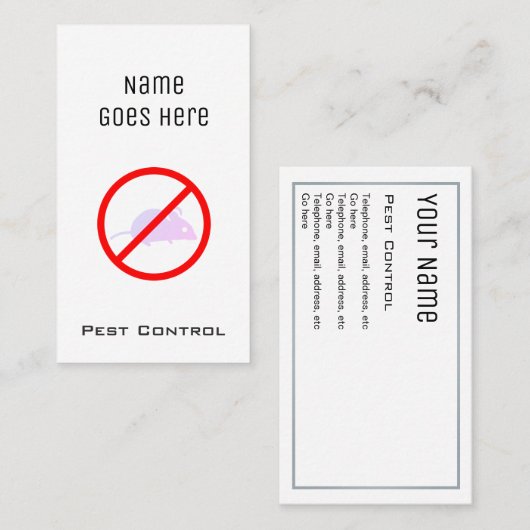 "必要な"害虫駆除の名刺 名刺 (正面/裏面)