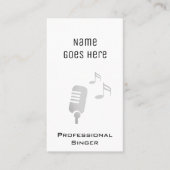 "必要な"専門の歌手の名刺 名刺 (正面)