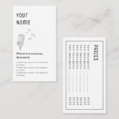 "必要な"専門の歌手の正札 名刺 (正面/裏面)