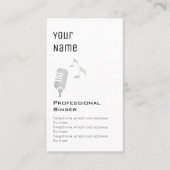 "必要な"専門の歌手の正札 名刺 (正面)