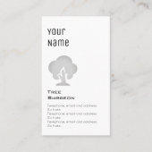 "必要な"樹木外科専門家の正札 名刺 (正面)