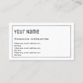 "必要な"水泳のインストラクターの名刺 名刺 (裏面)