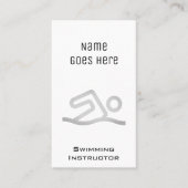 "必要な"水泳のインストラクターの名刺 名刺 (正面)
