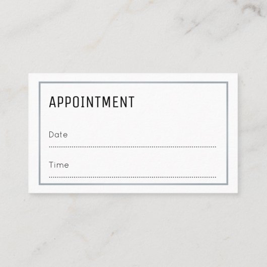 "必要な"眼鏡技師のアポイントメントカード 予約カード (裏面)