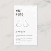 "必要な"眼鏡技師のアポイントメントカード 予約カード (正面)