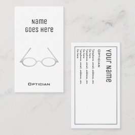 "必要な"眼鏡技師の名刺 名刺