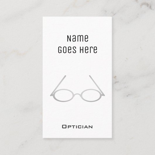 "必要な"眼鏡技師の名刺 名刺 (正面)