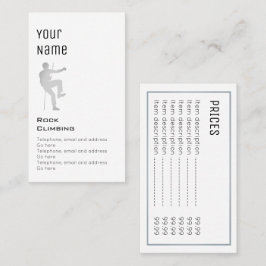 "必要な"石の登山の正札 名刺