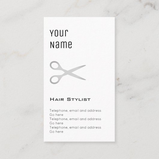 "必要な"美容師の正札 名刺 (正面)