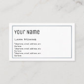 "必要な"芝生の心配の名刺 名刺 (裏面)