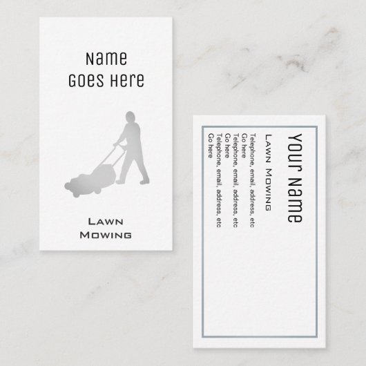 "必要な"芝生の心配の名刺 名刺 (正面/裏面)