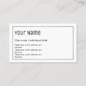"必要な"運転インストラクターの名刺 名刺 (裏面)